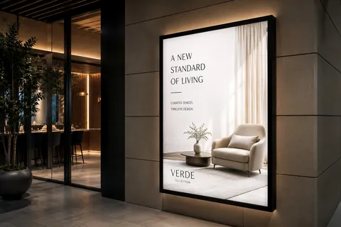 Retail lightbox installation