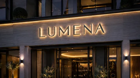 Illuminated retail logo signage