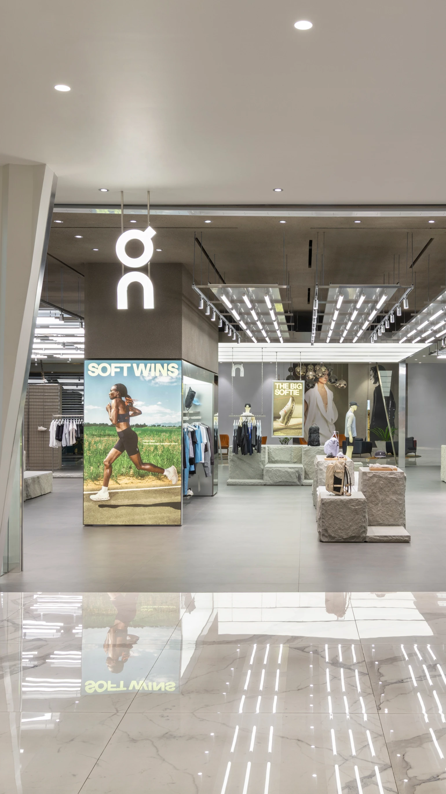 Vertically illuminated On retail interior at ICONSIAM
